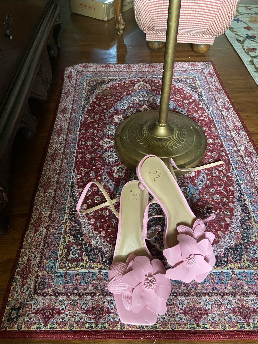 Pink Floral Slide Sandals - Women